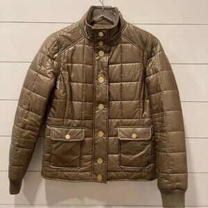 Tory Burch Colin Quilted Bomber Jacket Womens Size Small